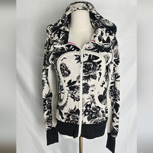 Lululemon Athletica Monochrome Floral Hoodie Size 8